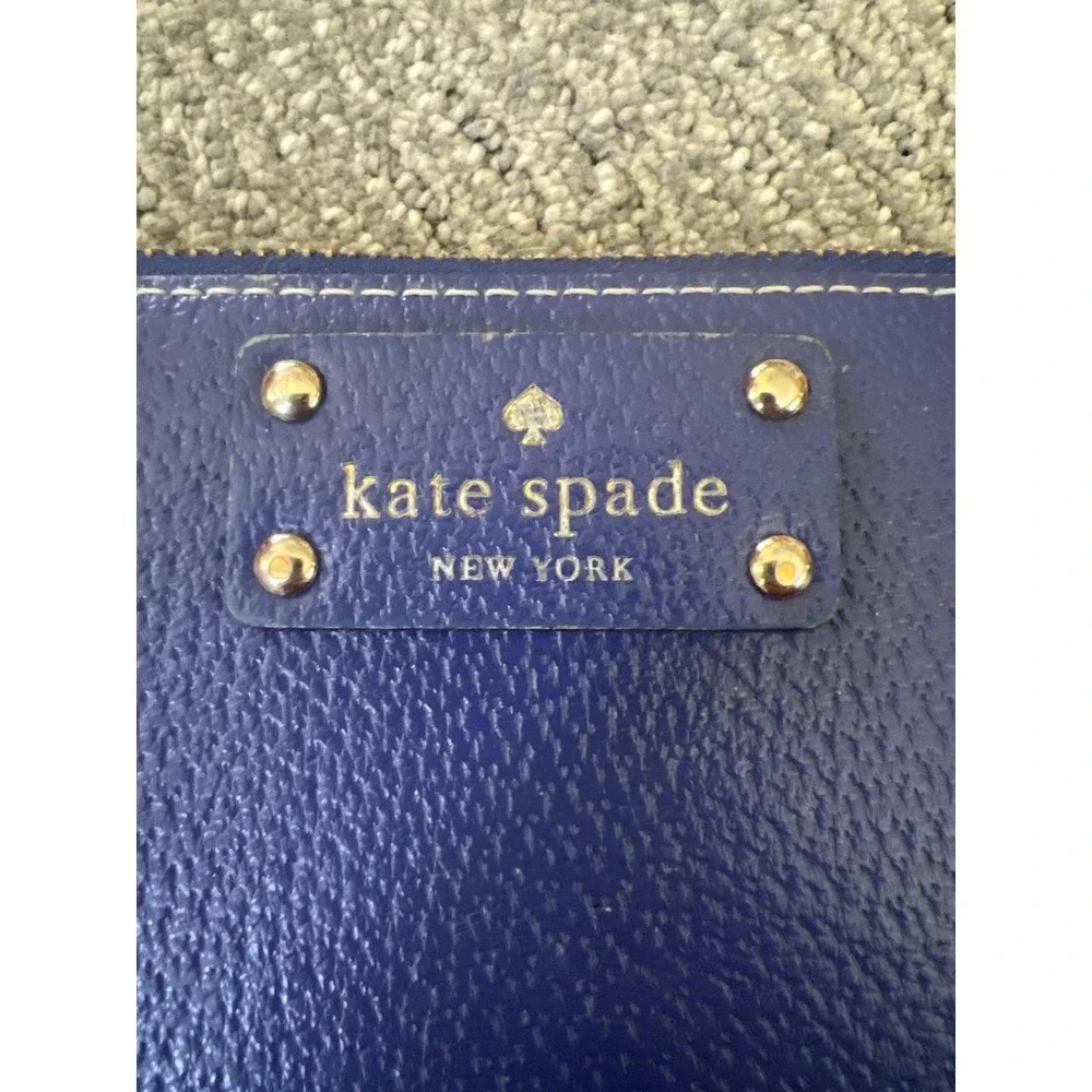 kate spade blue leather